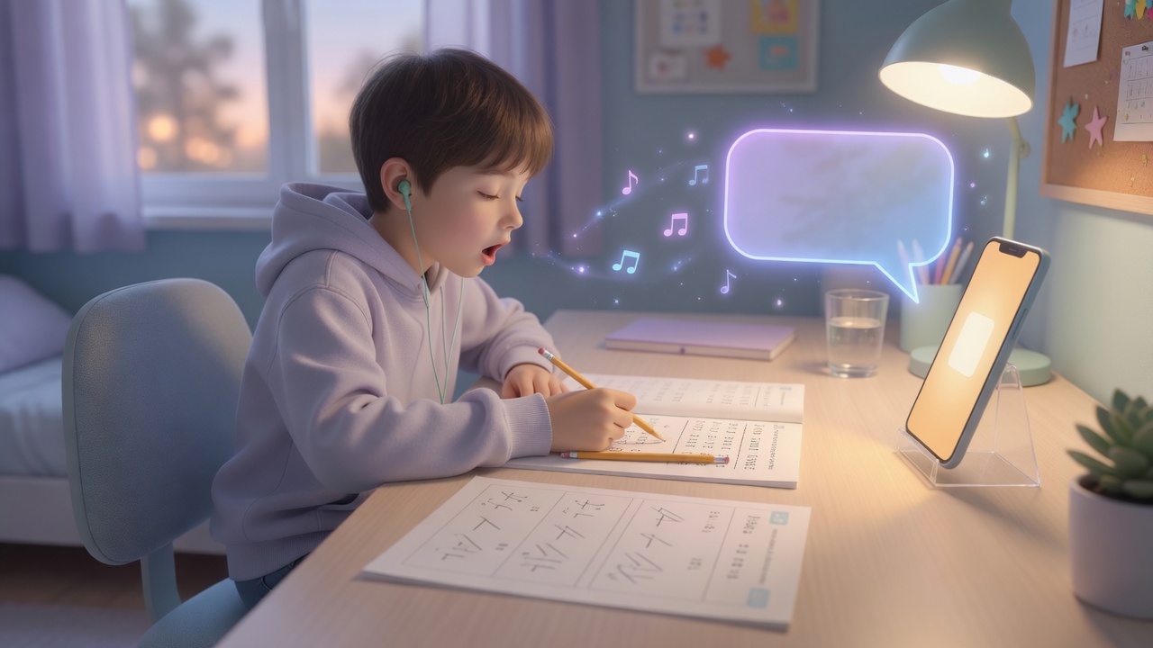 孩子走神打瞌睡时温柔引导休息并回到作业
